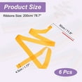 thumbnail image 2 of Uxcell Dance Ribbons, Gymnastics Dance Streamers with Non-Slip Wand Dance Flags Orange Yellow, 2 of 7