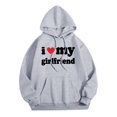 thumbnail image 1 of Sweat à Capuche Mode Saint-Valentin pour Hommes avec Fermeture Éclair, Léger, Graphique, 1 of 2