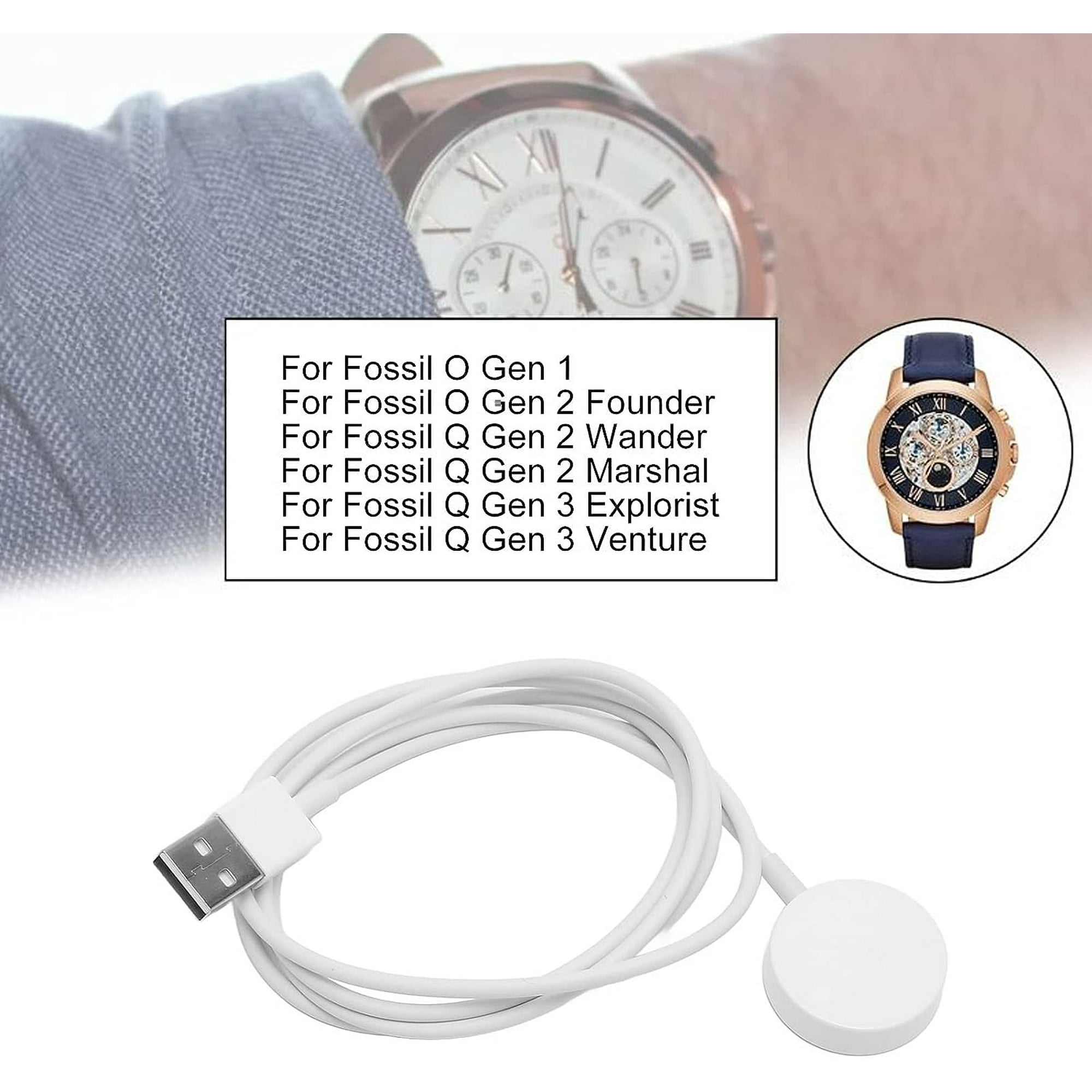 FYBTOF Charger for Fossil Gen 1 2 3 Magnetic Smart Watch Charger USB Smartwatch Charging Cable with Dock Smartwatch USB Charging Cable for Fossil Gen