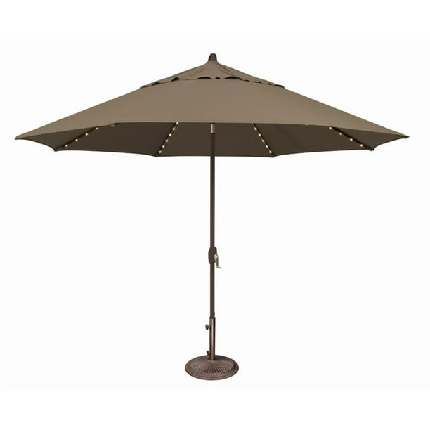 Simply Shade Lanai Pro Octogone Auto Tilt avec Parapluie Étoile en Bronze/Taupe