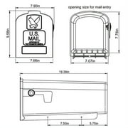 Gibraltar Mailboxes Parsons Medium, Plastic, Post Mount Mailbox, Black, PL10B0201