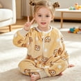 thumbnail image 3 of RFQWOVSR Baby Long Sleeve Footless Onesie with Zipper Closure, Flannel, 3 of 6