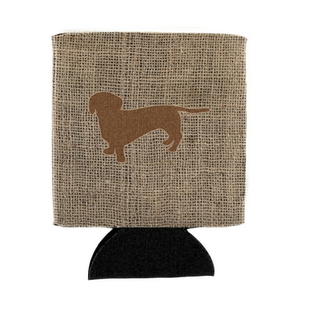 

Carolines Treasures BB1088-BL-BN-CC Dachshund Burlap and Brown BB1088 Can or Bottle Hugger Can Hugger multicolor