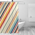 thumbnail image 2 of Yayeee Shower Curtain with Hooks 72"x72" Waterproof Fabric Bathroom Hanging Decor, Striped Pattern, 2 of 5