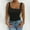 #8Black, variant on Women's Sleeveless Square Neck Tank Top Ruched Slim Fit Basic Vest Tops