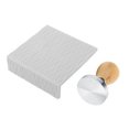 thumbnail image 3 of Juego de apisonador de café de 58 mm con mango de haya, alfombrilla de apisonado con relieve para café en casa, gris, 3 of 10