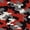 Crimson Red, variant on Manfei Minimalism Camouflage Twin Bedding, Contemporary Art Camo Bedding Comforter Set, Gray Pink, Gray Reversible, 7-Piece