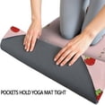 thumbnail image 3 of Strawberry Plants Fruit Hot Yoga Mat Towel Non Slip for Hot Yoga - Quick-Drying Yoga Mat Cover with 4 Corner Pockets with Travel Bag - Hot Yoga Towel Non Slip 74"x26", 3 of 6