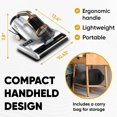 thumbnail image 2 of Oovac Mattress Vacuum BED CLEANER with UV-C LIGHT, 14kPa Suction, DUAL FILTERS & Dual Rollers, Furniture Handheld Vacuum Cleaner Dust Sensor, CORDED HANDHELD VACUUM, 2 of 6