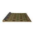 thumbnail image 2 of Ahgly Company Indoor Round Abstract Brown Modern Area Rugs, 4' Round, 2 of 4
