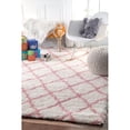 thumbnail image 2 of nuLOOM Nelda Treillage Enfants Shag Bébé Rose 5' 3" Tapis Carré, 2 of 2