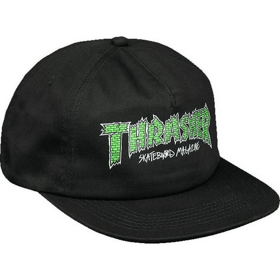 Thrasher Brick Hat Snapback Black Green
