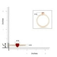 thumbnail image 4 of ANGARA Natural Bezel Heart Ruby Promise Ring with Diamond Accents in 14K Rose Gold for Women (Size-4mm) | July Birthstone, Birthday, Anniversary, Jewelry Gift for Women | Natural Ruby Ring, 4 of 10