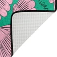 thumbnail image 4 of Dreamtimes Shells Mermaid Word On Green Lightweight Carpet Mats, 6'8" x 4'10" Area Soft Rugs Floor Mat Rug Home Decoration for Kids Room Living Room, 80"x 58", 4 of 6