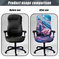 thumbnail image 4 of POLERO Sea Turtle Office Swivel Chair Cover, Wearproof Office Chair Covers Wear Resistant All-in-One High Back Chair Slipcover for Workspace, 4 of 7