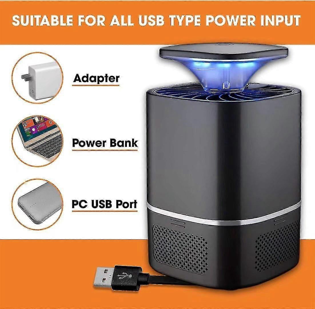 Mosquito Killer Indoor Powerful Fly Killer For Bugs, Mosquitoes, Gnats And Insects Blue Light Insect Killer (Black/White)