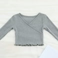 thumbnail image 7 of Miqool Girls Ribbed Knit Sweaters Wrap V Neck Lightweight Cropped Sweater Slim Fit Jumper Tops for Little/Big Kids 7-18 Years, 7 of 7