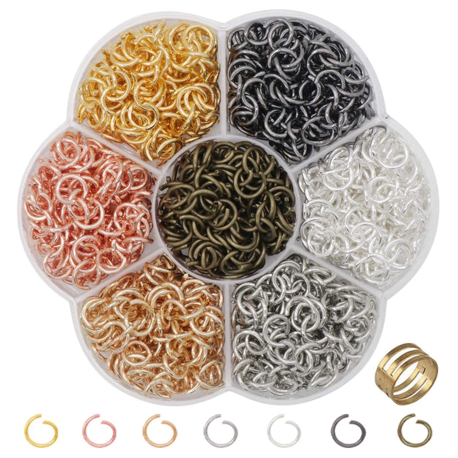 Open Jump Ring 4/6/8 mm Set Metal Split Ring Connectors Accessories for DIY Bracelet Pendant Jewelry Making Crafts