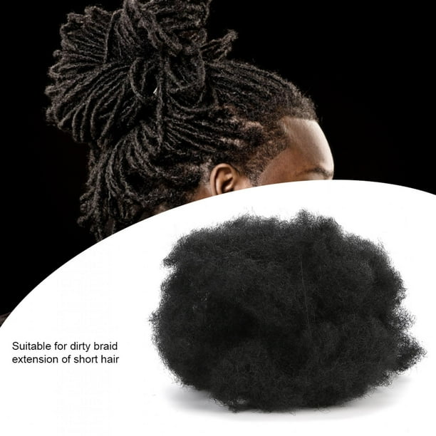 Moño De Pelo Puff, Cabello Afro Altamente Simulado Más Claro, Más , Más Fino Para Extensiones De Trenzas Sucias De Reparación De Cabello Corto, Refuerzo, Gancho Para