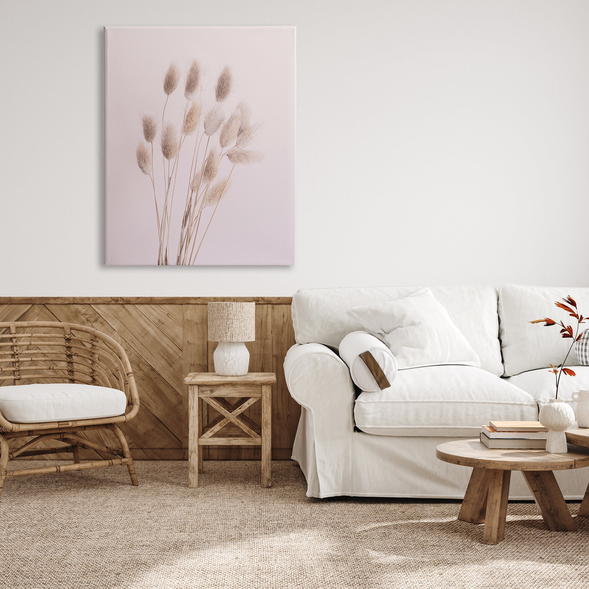 Stupell Industries Soft Pink Reed Sprigs Botanical & Floral Photography Gallery Wrapped Canvas Print Wall Art, 36 x 48