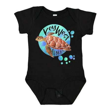 

Inktastic Key West Florida Swimming Sea Turtle with Bubbles Gift Baby Boy or Baby Girl Bodysuit