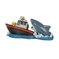 thumbnail image 5 of Penn-Plax Jaws Resin Aquarium Decor – Boat Attack – Small, Multi-Colored, 5 of 7