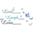 Inspirational English Butterfly Wall Stickers Guest Background Wall