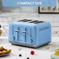 thumbnail image 6 of DT620 2-Slice Toaster, Extra Wide Slots, Retro Stainless Steel with High Lift Lever, Bagel and Muffin Function, Removal Crumb Tray, 7-Shade Settings,Mellow Yellow, 6 of 10