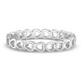 thumbnail image 1 of 925 Sterling Silver Size 5 Lovely Stacked Open Heart Shape Rings for Young Teens, 1 of 6