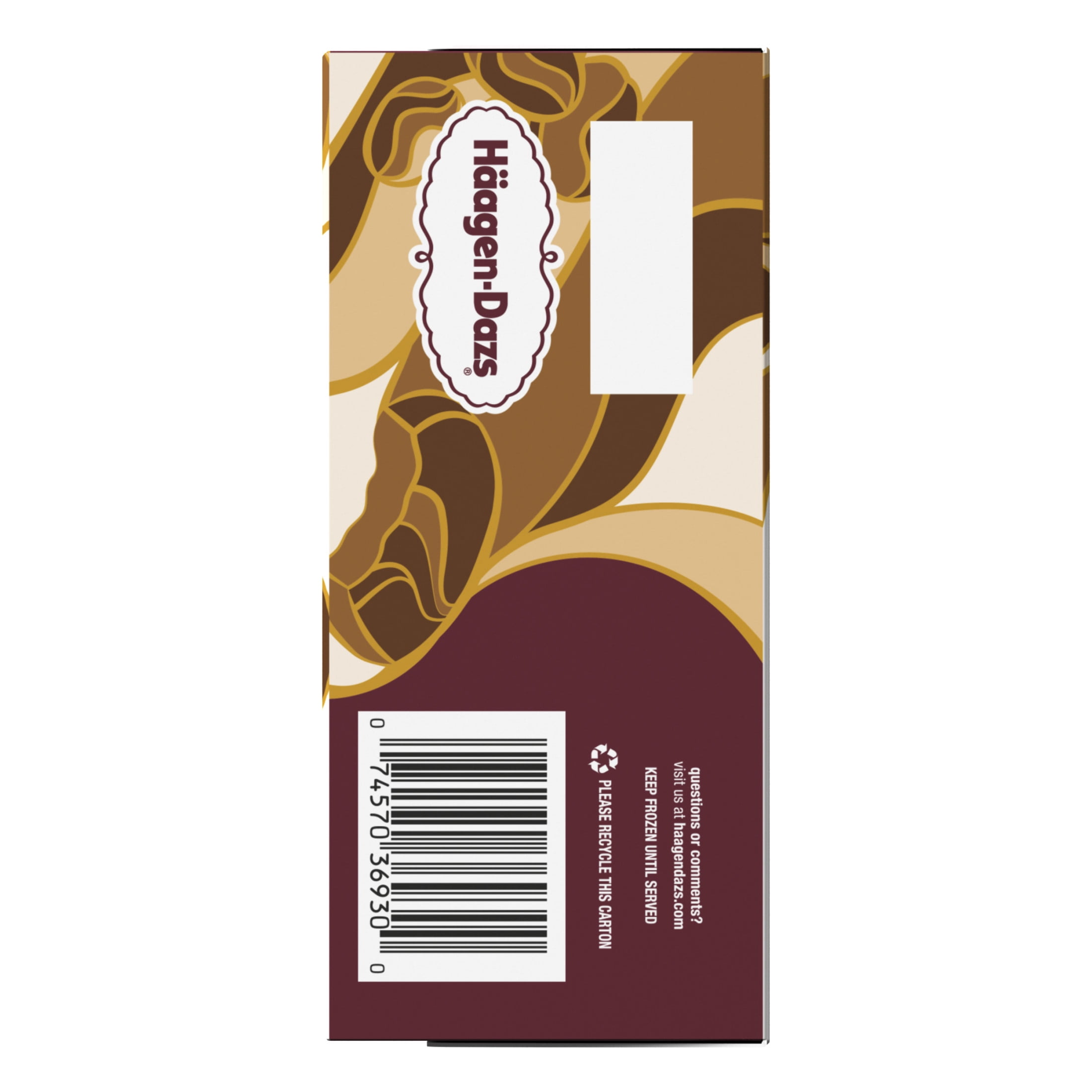 Haagen Dazs Coffee Butter Cookie Ice Cream Cone Dessert, 4 Count Package