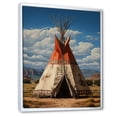 thumbnail image 2 of Designart "Sage Wisdom Coral Native Tipi" Cityscapes Floater Framed Canvas Art Print, 2 of 7