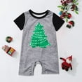 thumbnail image 4 of Penkiiy Matching Family Pajamas Christmas Pajamas for Family Xmas Matching Sets Short Sleeve Shirts and Plaid Shorts Santa Christmas Tree Sleepwear Two-piece Sets Green 12-18 Months, 4 of 5
