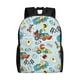 thumbnail image 1 of Disketp Cartoon Car Racing Mochila Unisex de Apertura Lateral Completa, Mochila para Laptop para Escuela, Trabajo y Viajes, 1 of 8