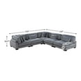 thumbnail image 4 of Lexicon Traverse 5-Piece Corduroy Upholstered Modular Sectional in Gray, 4 of 4