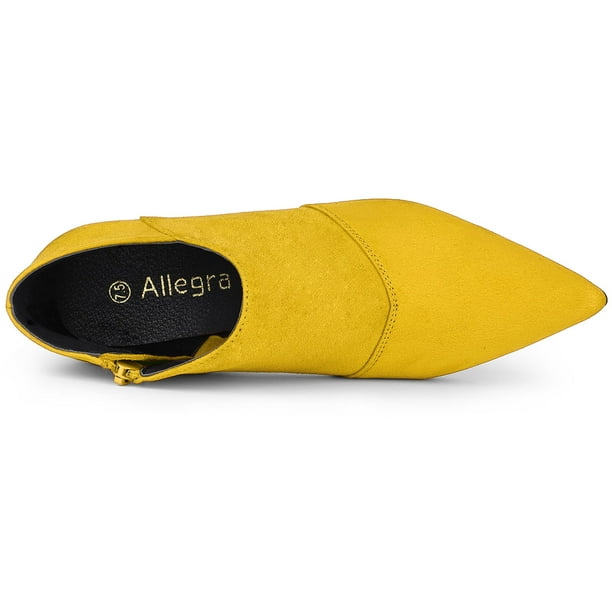 Allegra K Women's Pointed Toe Kitten Heel Ankle Boots - Walmart.ca