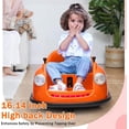 thumbnail image 7 of Historyli Powered Ride-Ons, 12V Bumper Car,Electric Toy Ride on Battery Car with Parent Remote Control,360 Degree Spin,2-Speed,Music & LED Lights,Orange, 7 of 7