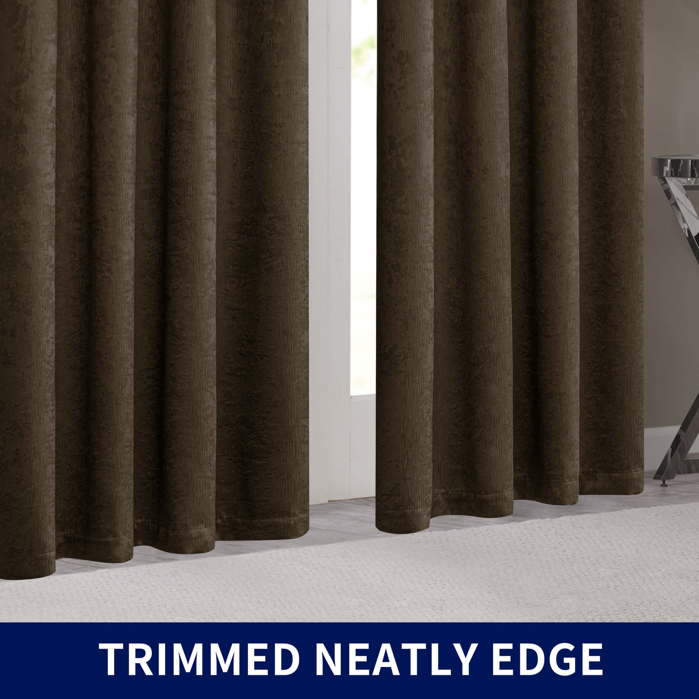 Subrtex Blackout Curtains Room Grommet Curtain Thermal Insulated Drapes, Set of 2, Olive Brown, 53"x63"