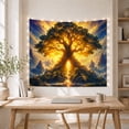 thumbnail image 5 of Glowing Tree of Life in Rocky Mountains, Mystical Fantasy for Nature Lovers, Radiant Wall Art Decor, Housewarming Gift Tapestry Wall Hanging for Bedroom and Living Room, 5 of 7