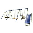 Sportspower Outdoor Super 8 Fun Metal Swing Set with 6ft Heavy Duty