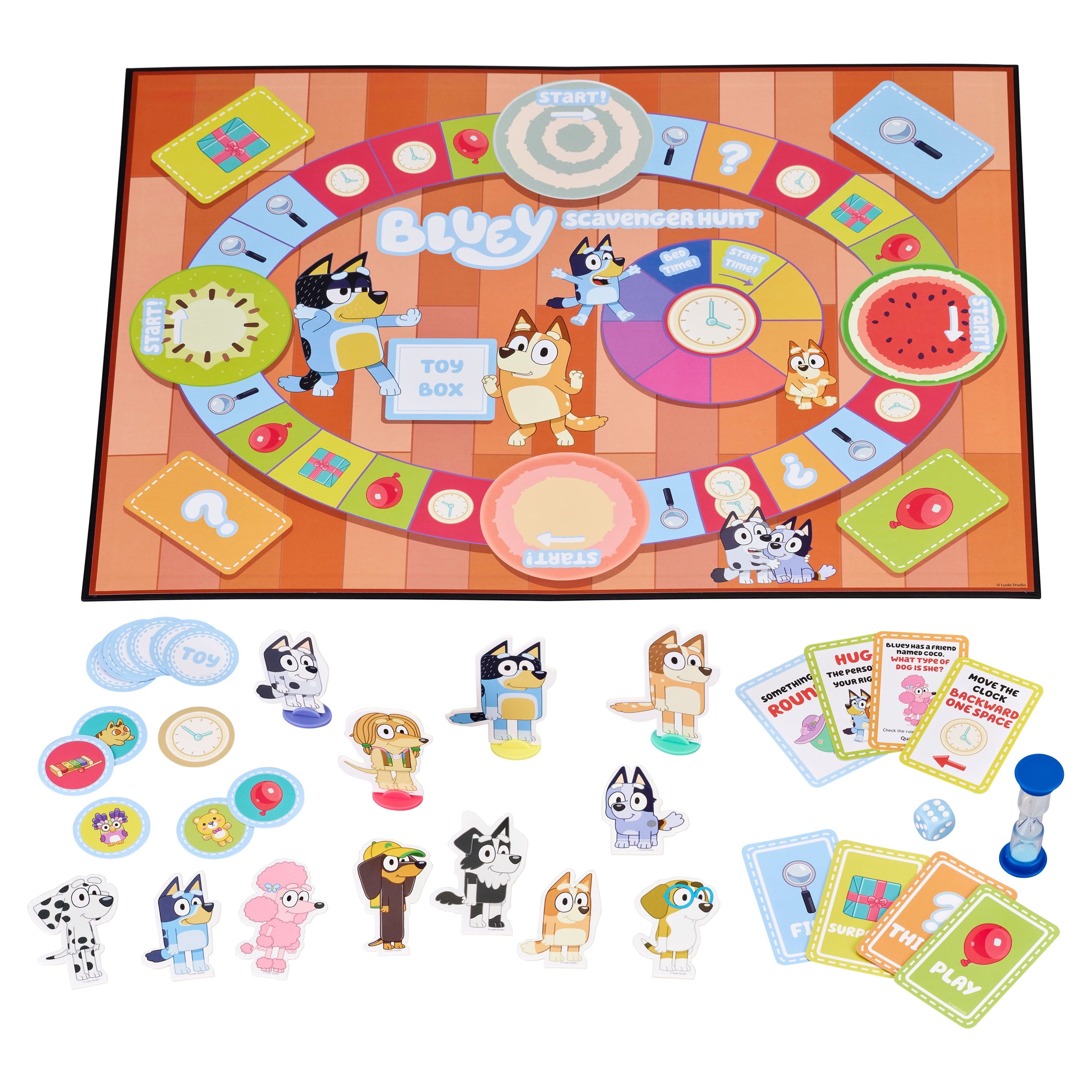Bluey, Scavenger Hunt Family Board Game, Ages 3+