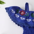 thumbnail image 3 of IBTOM CASTLE Mexican Dress for Girls Toddler Baby Cinco de Mayo Fiesta Mexican Off Shoulder Floral Embroidered Drape Casual Dress 18-24 Months Blue, 3 of 8