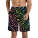 thumbnail image 1 of Balery Rainbow Glitter Traje de Baño Estilo Hawaiano para Hombre, Shorts de Secado Rápido con Bolsillos-Small, 1 of 6