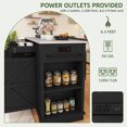 thumbnail image 3 of Uforic Kitchen Island with Drop Leaf & Storage, Kitchen Island Cart with Power Outlets, Black, 3 of 8