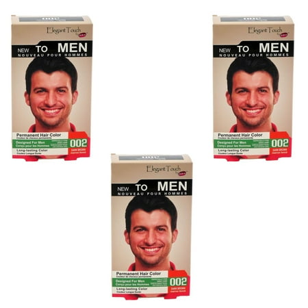 Hair Color For Men Dark Brown 002 Elegant Touch By Pur Est Pack
