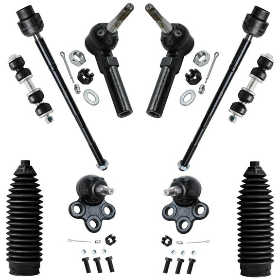 Detroit Axle - Front 10pc Suspension Kit for Chevy Impala Pontiac Grand Prix Buick LaCrosse Century Regal Allure Monte Carlo Olds Intrigue, Sway Bars Lower Ball Joints Tie Rods Boots Replacement