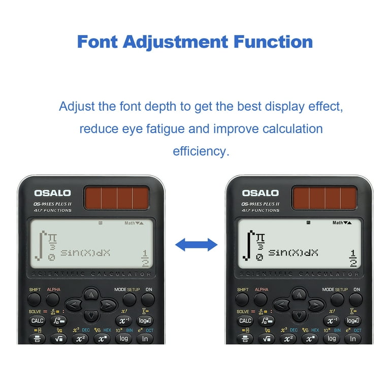 OSALO Scientific Calculator 417 Function 2 Line Written Display 10+2