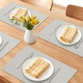 thumbnail image 2 of Unique Bargains Cotton and Linen 4Pcs Rustic Table Mats Beige 18.1x11.8inch, 2 of 6