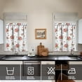 thumbnail image 4 of Pioneer Kitchen Curtains and Valance Set 36 Inch Tier Rose Spring Flower Blossom 3 Pieces Set Dining Room Small Curtain Drapes Cafe Curtains Valance for Home Decor Rod Pocket, 4 of 6