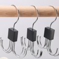 thumbnail image 3 of UtySty 3 Pack Belt Hanger Belt Organizer Multiple Hooks Rotatable Tie Hanger Space Saving Twirl Tie Rack Storage Hook for Wardrobe Closet Rods Hanging Hat Scarf Clothes Racks Rolling Clothing Rack, 3 of 7
