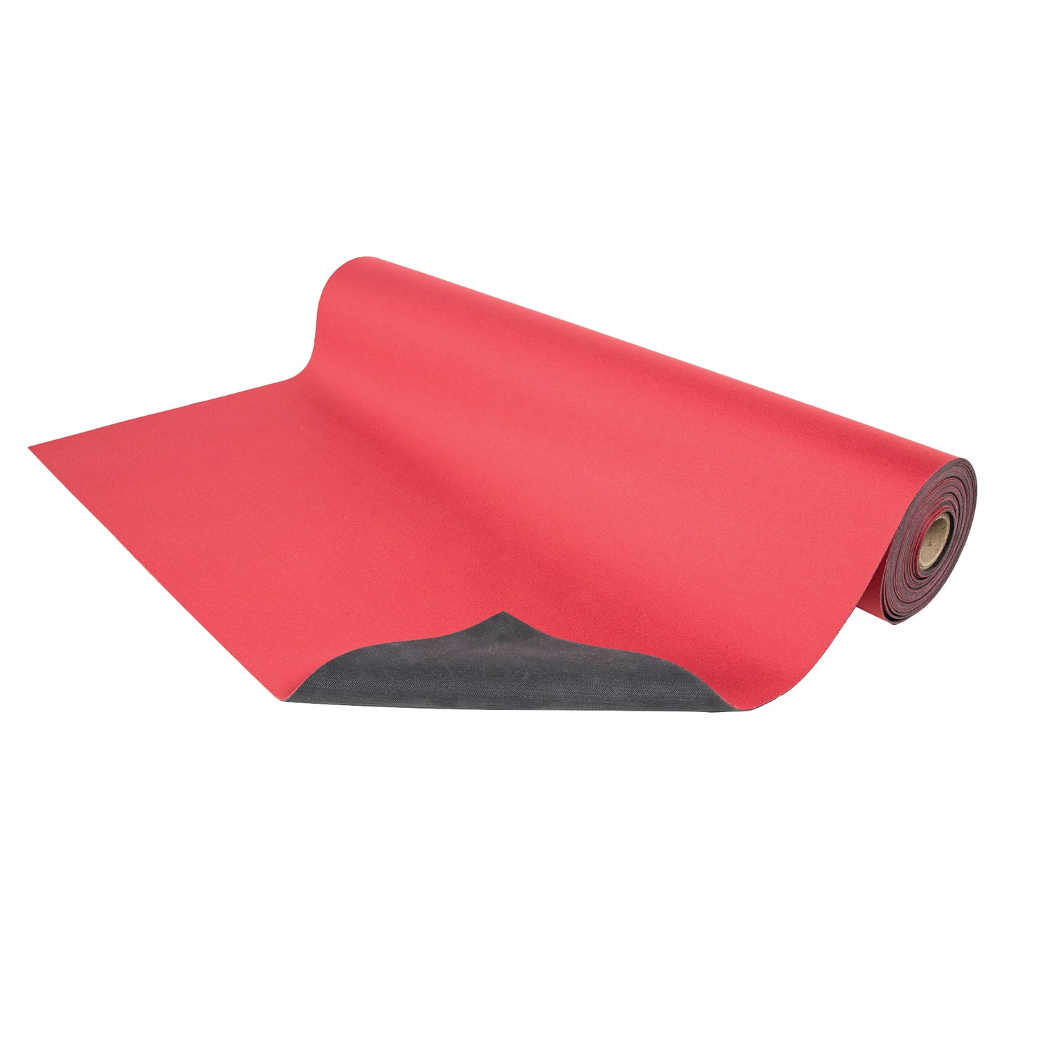 Monster Trucks MT99001RED Natural Rubber/Polyester Professional-Grade 27" x 20ft Floor Runner, Red/Black
